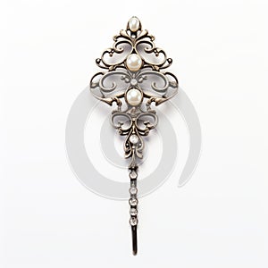 Gothic Style Hairpin With Small Pearls - Inspired By Sultana