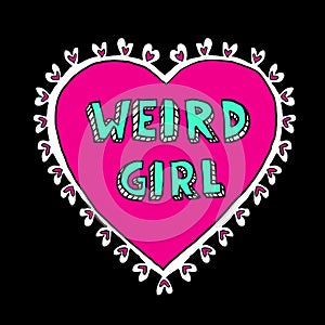 Gothic style t-shirt graphic design funny girl clipart illustration weird quotes slogans set fashion art sticker wallpaper print