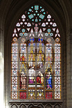 Gothic Tapestry of Light: Stained Glass of Saint Nicholas Church, Ghent