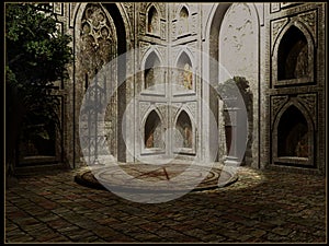 Gothic temple interior