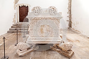 Gothic Tomb of Dom Pedro de Menezes and wife Dona Beatriz Coutinho. photo