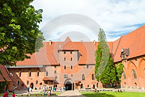 Gothic Teutonic castle in Malbork, Poland.
