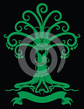 Gothic tree emblem