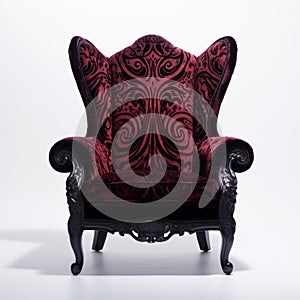 Gothic Velvet Chair: Ornate High Back Design For Angelcore And Surreal Theatrics