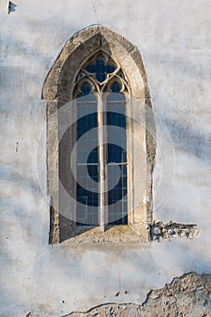 Gothic window of the Church of Saint Cross, Devin, Bratislava, S