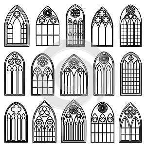 Gothic Window Silhouettes photo