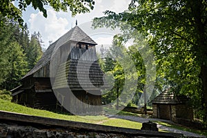 Gothic wooden church of St. Elizabeth from Zabrez in Zuberec, Slovakia