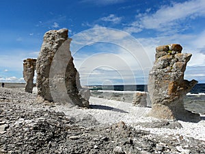 Gotland strange stone formation, sweden