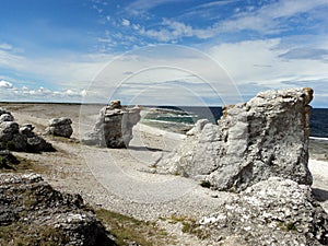 Gotland strange stone formation, sweden