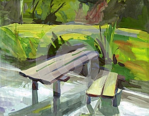 Gouache landscape photo