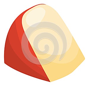 Gouda icon. Yellow hard dutch cheese. Tasty edam piece