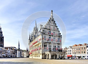 Gouda Stadhuis or Town Hall heritage building on Grote Markt