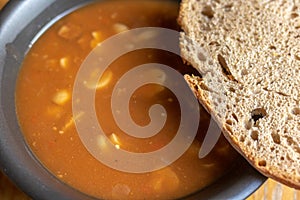 Goulash soup with bread