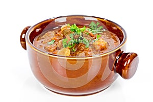 Goulash soup isolated