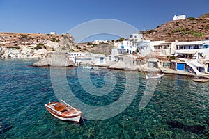 Goupa fishing settlement, Kimolos island, Cyclades, Greece photo