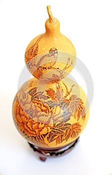 Gourd pyrographic artworks