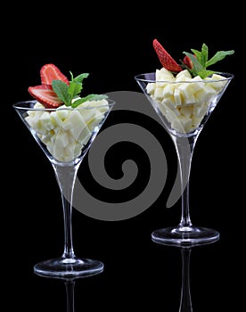 Gourmet appetizer with cheese