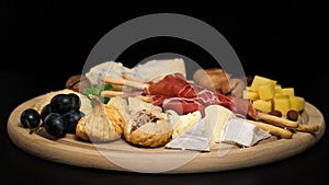 Gourmet appetizer or snack food. Assortment of various Spanish, french or Italian appetizers