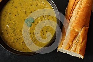 Gourmet broccoli and stilton soup