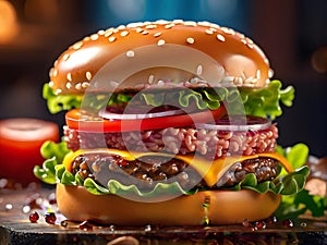 Gourmet Burger Art: Flavor Fusion