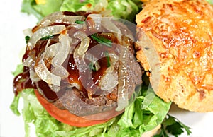 Gourmet Burger With Steak Sauce