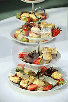 Gourmet cakes and strawberries
