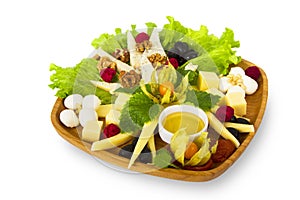 Gourmet Cheeseplate isolated