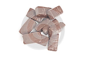 gourmet chocolate bonbons isolated on white background