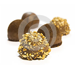 Gourmet chocolate praline - isolated