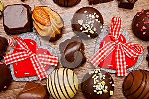 Gourmet chocolates for Valentine's Day photo