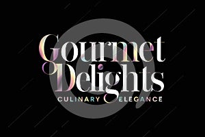 Gourmet delights culinary elegance logo, AI photo