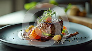 Gourmet Dish Plating by Chef ai generated