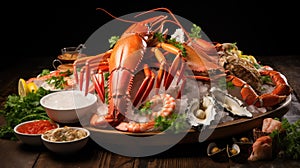 gourmet dish seafood food elevated