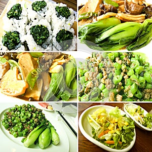 Gourmet food collage