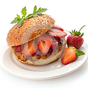 Gourmet Food Dish Isolated on White