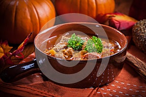 Gourmet hearty goulash soup