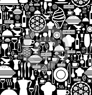 Gourmet icon set pattern