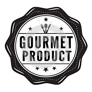 Gourmet product grunge rubber stamp