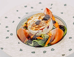 Gourmet salad with goat cheese