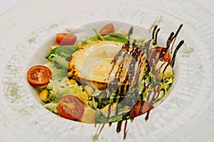 Gourmet salad with goat cheese