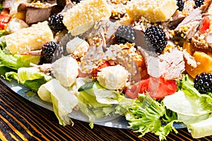 Gourmet Salad Made with Variety of Cheeses