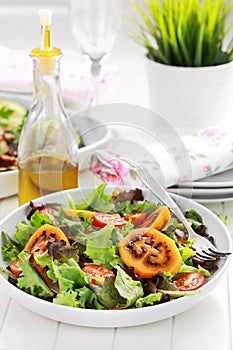 Gourmet salad with tamarillos