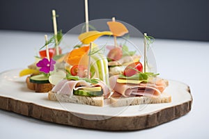 gourmet sandwich platter for a business lunch