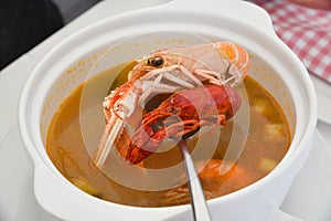 Gourmet seafood soup