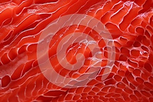 Gourmet Texture. Close-Up View of Rainbow Trout Skin