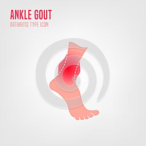 Gout arthritis icon