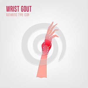 Gout arthritis icon