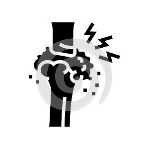gout health problem glyph icon vector illustration