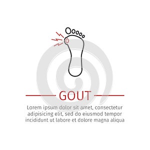 Gout line icon