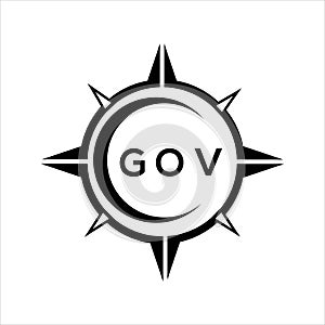 GOV abstract technology circle setting logo design on white background. GOV creative initials letter logo photo